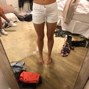 white jean shorts